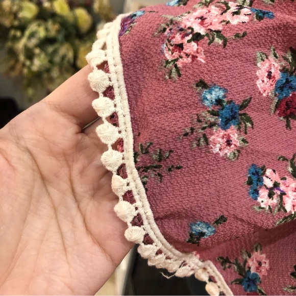 Girls Izzy & Addie Floral Flower Mauve Blush Pink Crochet Sun Dress - Picture 2 of 5